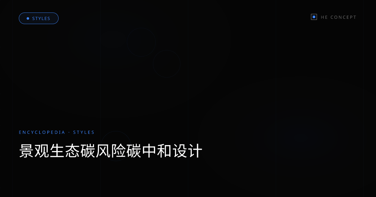 景观生态碳风险碳中和设计
