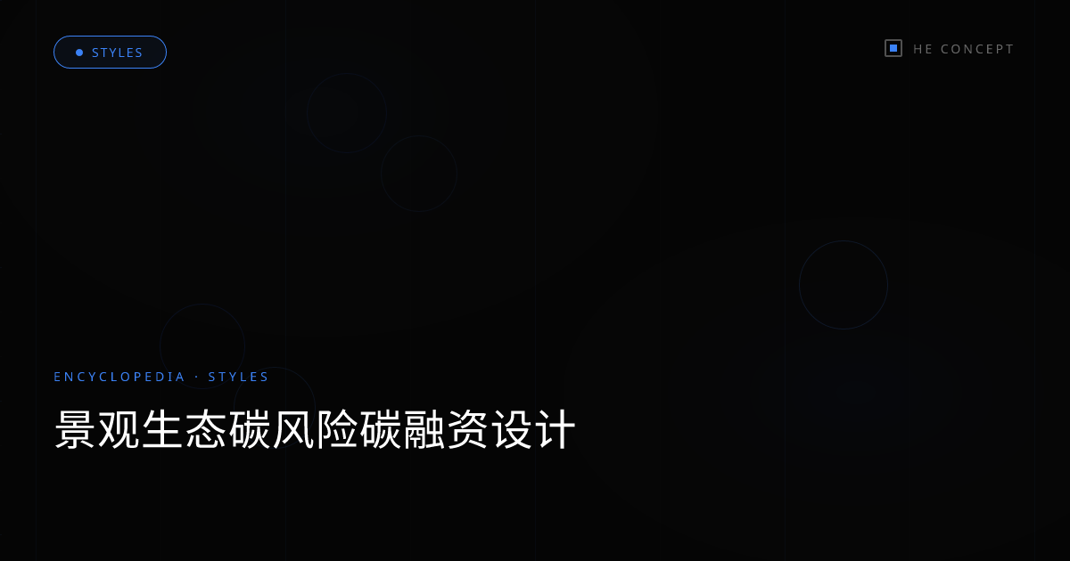 景观生态碳风险碳融资设计