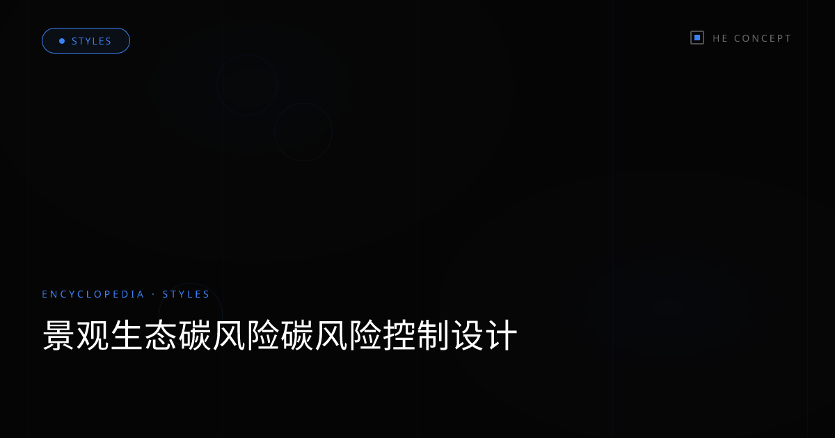 景观生态碳风险碳风险控制设计