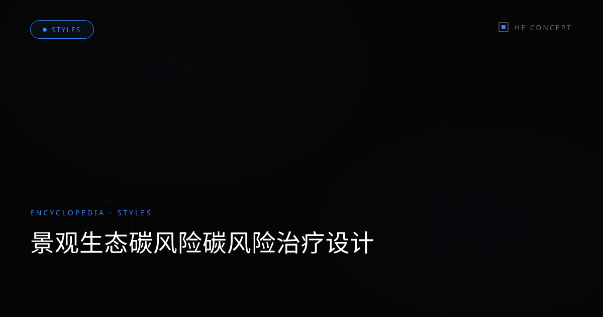 景观生态碳风险碳风险治疗设计