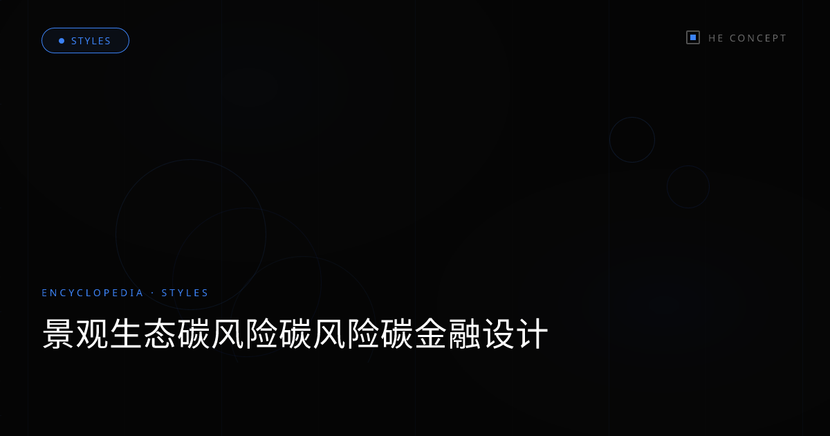 景观生态碳风险碳风险碳金融设计